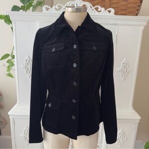 NWT Jones New York Signature 
Black Velvet Stretch Jacket